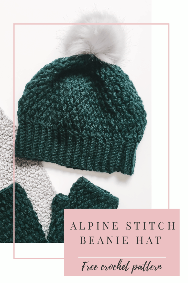 crochet alpine stitch hat