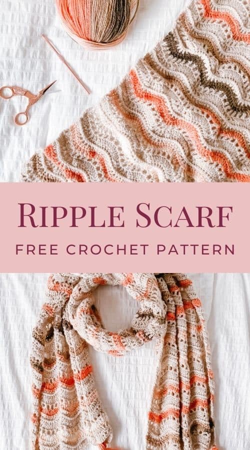 ripple scarf crochet pattern