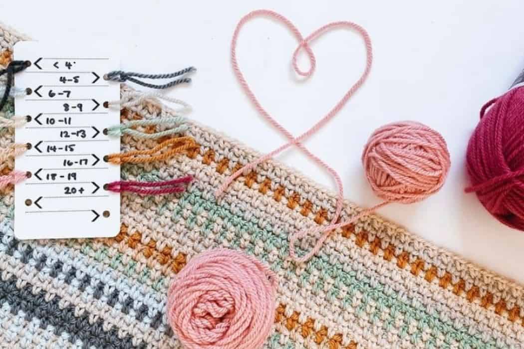 Temperature Blanket Shade Card, Crochet, Knitting, Shade Card