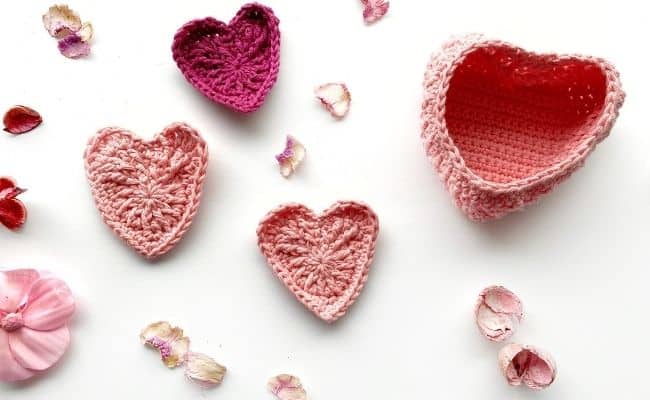 Crochet Heart Face Scrubbies