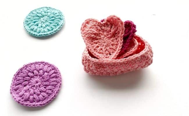 Crochet Heart Face Scrubbies