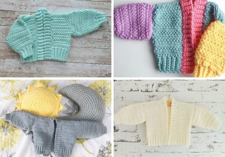 Baby Bomber Crochet Pattern - Burgundy and Blush