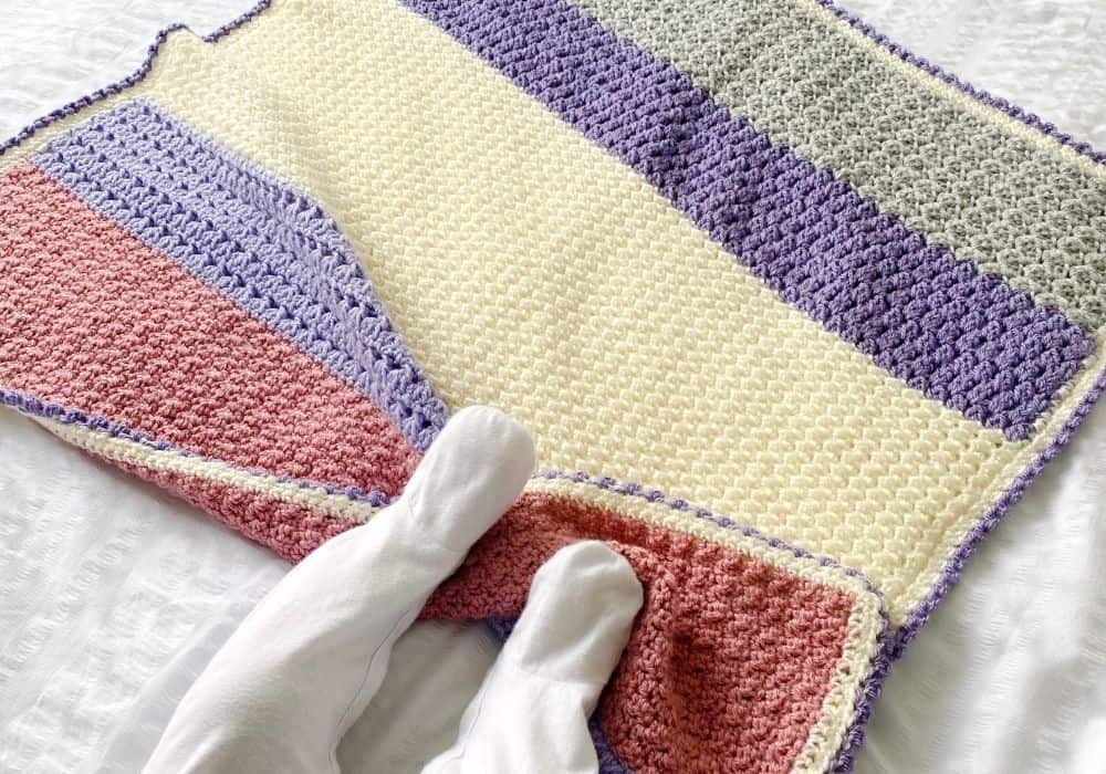 Even Moss Stitch Baby Blanket 