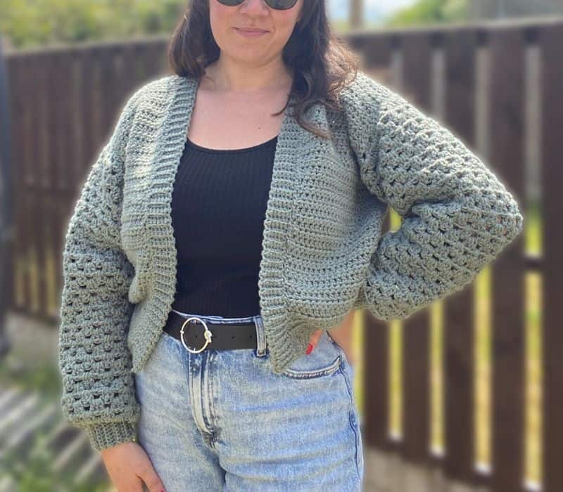 Granny Sleeve Crochet Cardigan