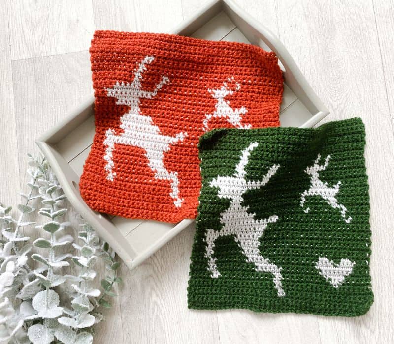 Tapestry crochet Christmas blanket