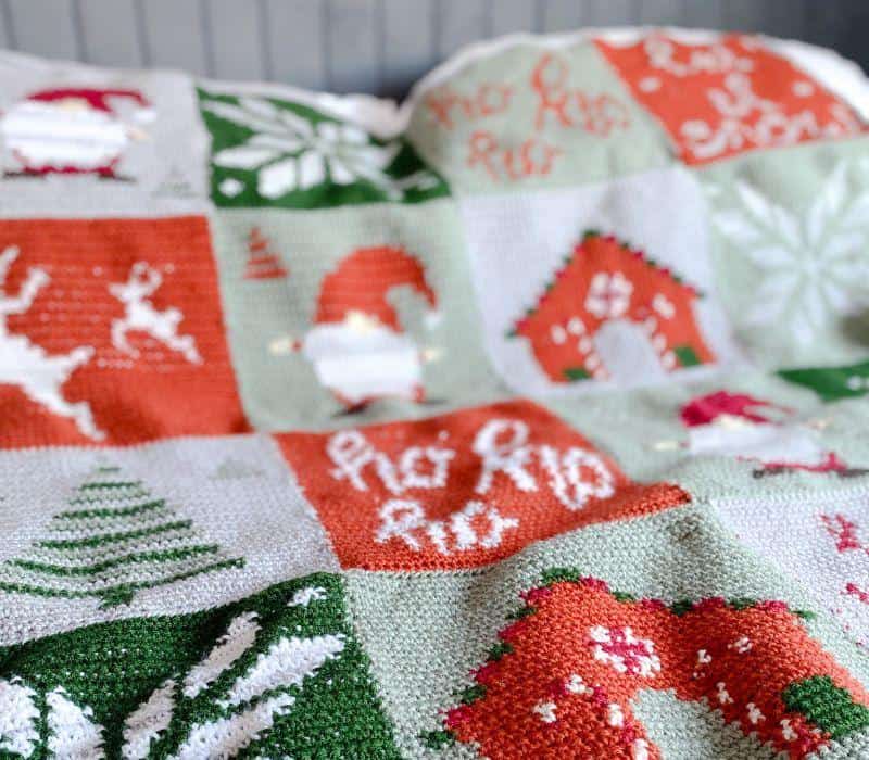 Tapestry Crochet Christmas Blanket