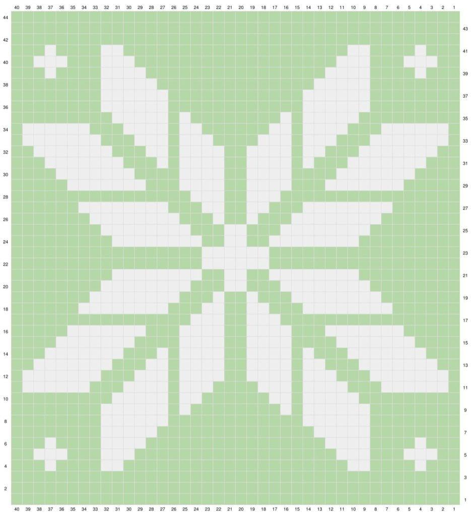 Fairisle Snowflake Crochet Pattern Chart