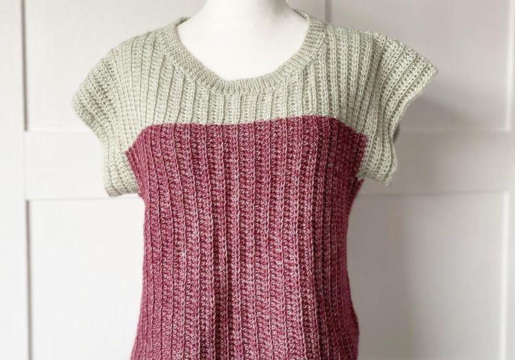 crochet colour block top pattern